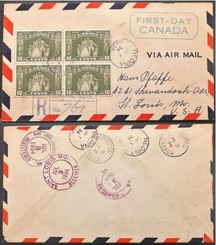 1934 canada 209 fdc - 1934,